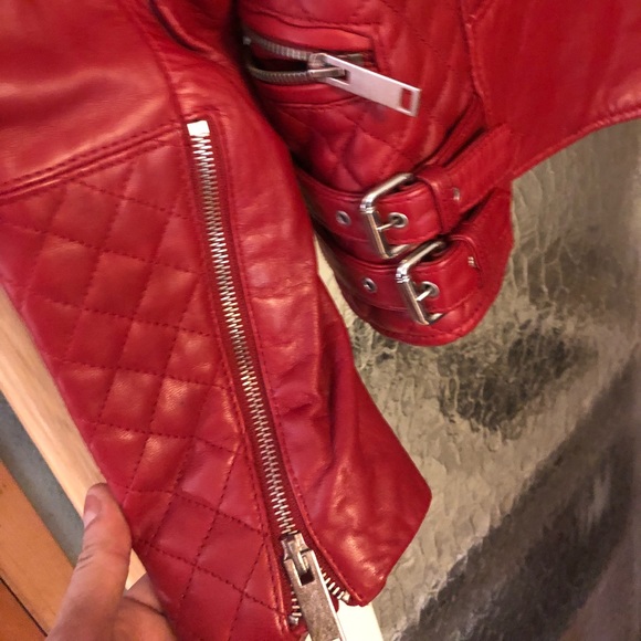 Zara 100% genuine leather biker jacket - Picture 4 of 8